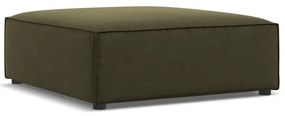 Zielony aksamitny podnóżek Jodie – Micadoni Home