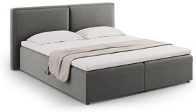 Szare łóżko boxspring ze schowkiem 180x200 cm Arendal – Cosmopolitan Design