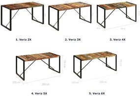 Wielokolorowy stół industrialny 80x160 – Veriz 3X