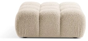 Beżowy podnóżek modułowy z materiału bouclé Bellis – Micadoni Home