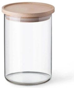 Simax 5152 szklany pojemnik z drewnianą pokrywką,0,8 l