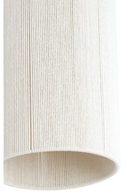 Ciemnobrązowa lampa wisząca z tekstylnym kloszem ø 22 cm Dania – Light &amp; Living