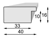 Lustro ścienne 47x127 cm Cannes – Styler