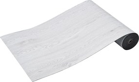 Wykładzina Podłogowa SucceBuy z Samoprzylepnego Winylu 82.55cm, Grubość 1.5mm, Jasnoszare Drewno, do Przyklejenia i Odklejenia, do Jadalni