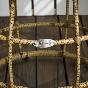 Outsunny Zestaw Bistro 3cz Odporny na Warunki Atmosferyczne Stolik Krzesła Piaskowy Ciemnoszary | Aosom PL