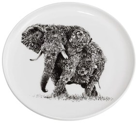 Biały porcelanowy talerz Maxwell &amp; Williams Marini Ferlazzo Elephant, ø 20 cm