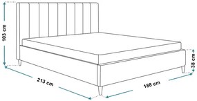 Dwuosobowe łóżko z zagłówkiem 180x200 Diuna Robini 5X