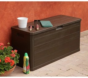 Brązowa skrzynia ogrodowa Woodys – Toomax