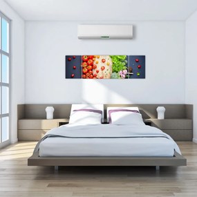 Obraz - Stół pełen warzyw (170x50 cm)