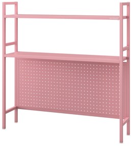 Metalowa nadstawka na biurko JENNY, 950 x 980 x 220 mm, różowa