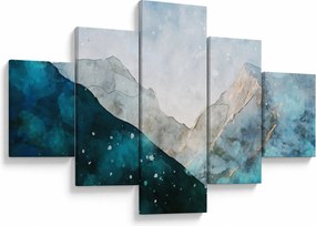 Obraz - Rysunek gór (125x70 cm)