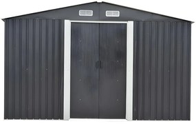Wiata ogrodowa ze stali galwanizowanej w kolorze szarym MANSO - 12,5 m²