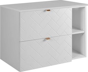 Meble łazienkowe, Biały Mat, 80 x 57 x 46 cm, złote uchwyty