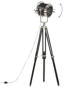 Czarna retro lampa podłogowa regulowana - EX188-Savita