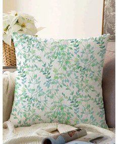 Beżowo-zielona poszewka na poduszkę z domieszką bawełny Minimalist Cushion Covers Twiggy, 55x55 cm