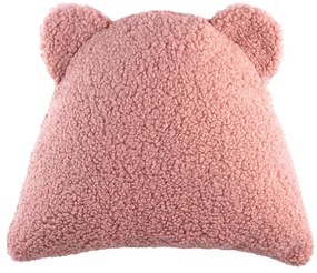 Różowa poduszka na sofę dziecięcą z materiału bouclé Bear – Wigiwama