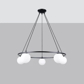 Żyrandol YOLI 5 czarny SOLLUX  LIGHTING