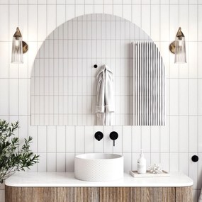 Lustro owalne oszlifowane portalowe bezramowe bez podświetlenia 100 X 78 CM RONA | Różne kolory szkła : Kolor tafli szkła - Srebrny