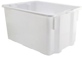Skrzynka biała sztaplowalno-gniazdowa, 630 x 440 x 340 mm