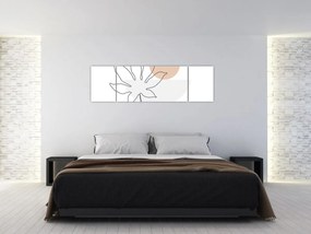 Obraz - Line art flowers N⁰3 (170x50 cm)