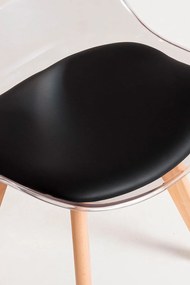 Zestaw 4 Krzese Synk Przezroczyste Siedzisko