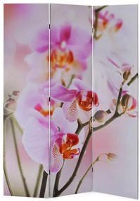 Parawan z motywem kwiatowym - Folken 3X 120 x 170 cm