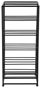 Czarny metalowy regał na wino liczba butelek 10 25x57x22,5 cm Dual Floor – PT LIVING