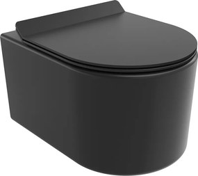 Mexen Sofia miska wc Rimless z deską wolnoopadającą slim, duroplast, czarna mat - 30540185