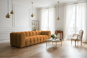 Sofa Baloo, 4-osobowa, do salonu, tkanina Moly, pomarańcz