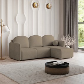 Masseno Narożnik SUVINO z funkcją spania i pojemnikiem na pościel Narozniki L, Rozkładana sofa - Brązowy, NEVE 16