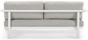 Kremowa aluminiowa sofa ogrodowa Cubic – Diphano