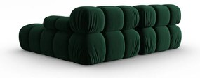 Zielony aksamitny narożnik (prawostronny) Bellis – Micadoni Home