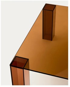 Brązowy szklany stolik 85x85 cm Adularia – Kave Home