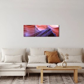 Obraz - kolorowy piasek (z zegarem) (90x30 cm)