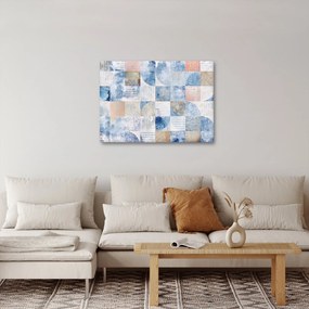 Obraz - Geometryczne kształty na ścianie (70x50 cm)