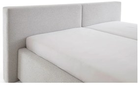 Tapicerowane łóżko dwuosobowe bez stelaża 160x200 cm w kolorze srebra Cube – Meise Möbel