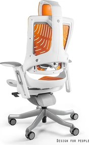 Fotel ergonomiczny Wau 2, zgodny z normą BHP, biały elastomer