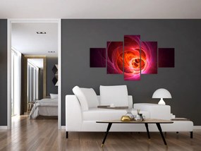 Nowoczesny obraz różowej abstrakcji (125x70 cm)
