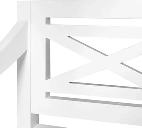 Biała drewniana ławka - Faris