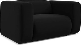 Czarny aksamitny fotel Ekahi – Makamii