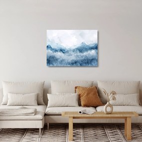 Obraz na szkle - Chmury i fale, akwarela (70x50 cm)