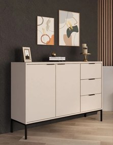 Komoda AUSTIN 150 kaszmir/czarna KOCOT MEBLE
