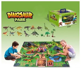 Woopie zestaw park dinozaurów figurki + mata i akcesoria 23 el.