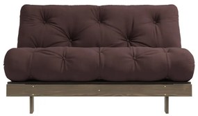 Ciemnobrązowa rozkładana sofa 160 cm Roots – Karup Design