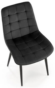 Krzesło tapicerowane K580 VELVET czarne HALMAR