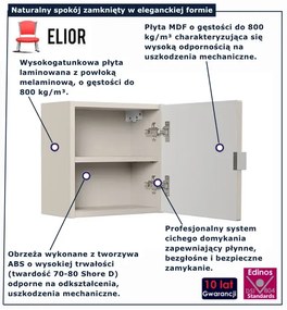 Kaszmirowa górna szafka łazienkowa qubik H7-F88