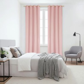 Zasłona gotowa welurowa na przelotkach 140x250 Pudrowy Róż Virella