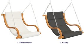 Śmietankowa huśtawka ogrodowa fotel - Domino