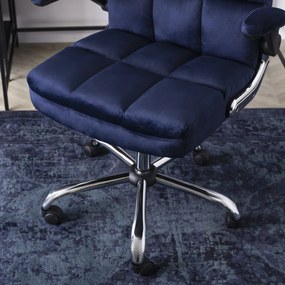 Pikowane krzesło biurowe z weluru London