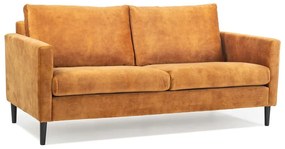 Żółta sofa z aksamitnym obiciem Scandic Adagio, szer. 153 cm